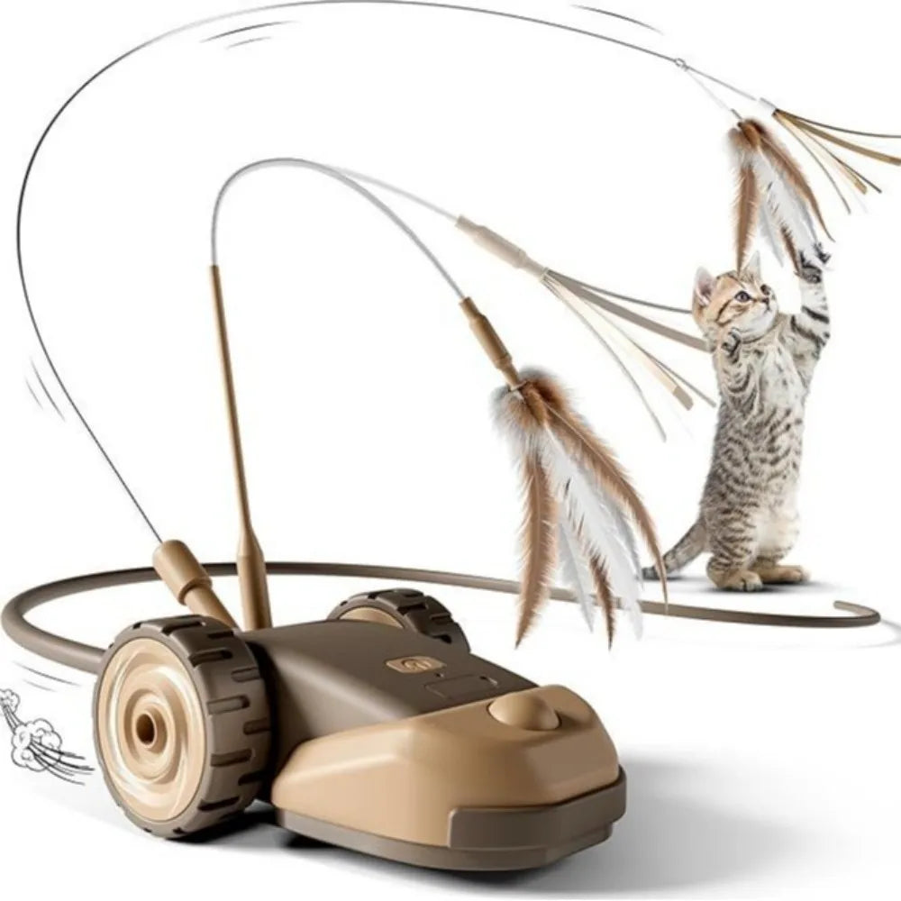 Smart Cat Toy 2 Modes Automatic Moving Touch Wake-up Toy Car for Cats Dogs Interactive Playing Kitten Training Pet Supplies