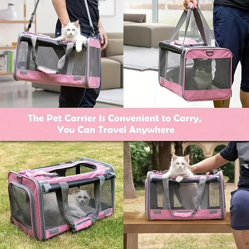New Pet Carrier for Large and Medium Cats Soft-Sided Pet Carrier for Big Medium Cats and Puppy Dog Carriers Cat Carriers