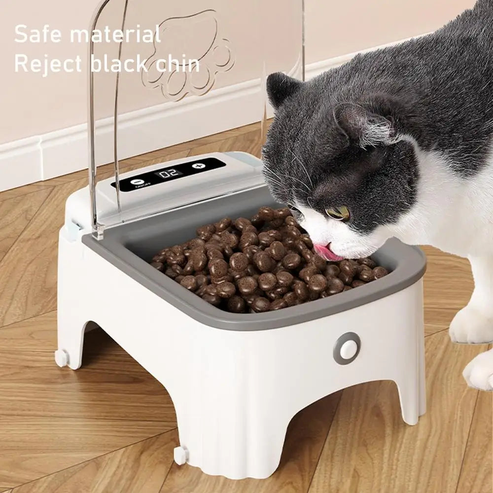 1pcs Smart Pet Feeder Automatic Cat Feeder Dog Slow Food Machine Timed Automatic Lid Opening Cat Food Dispenser Cat Dog Bowl