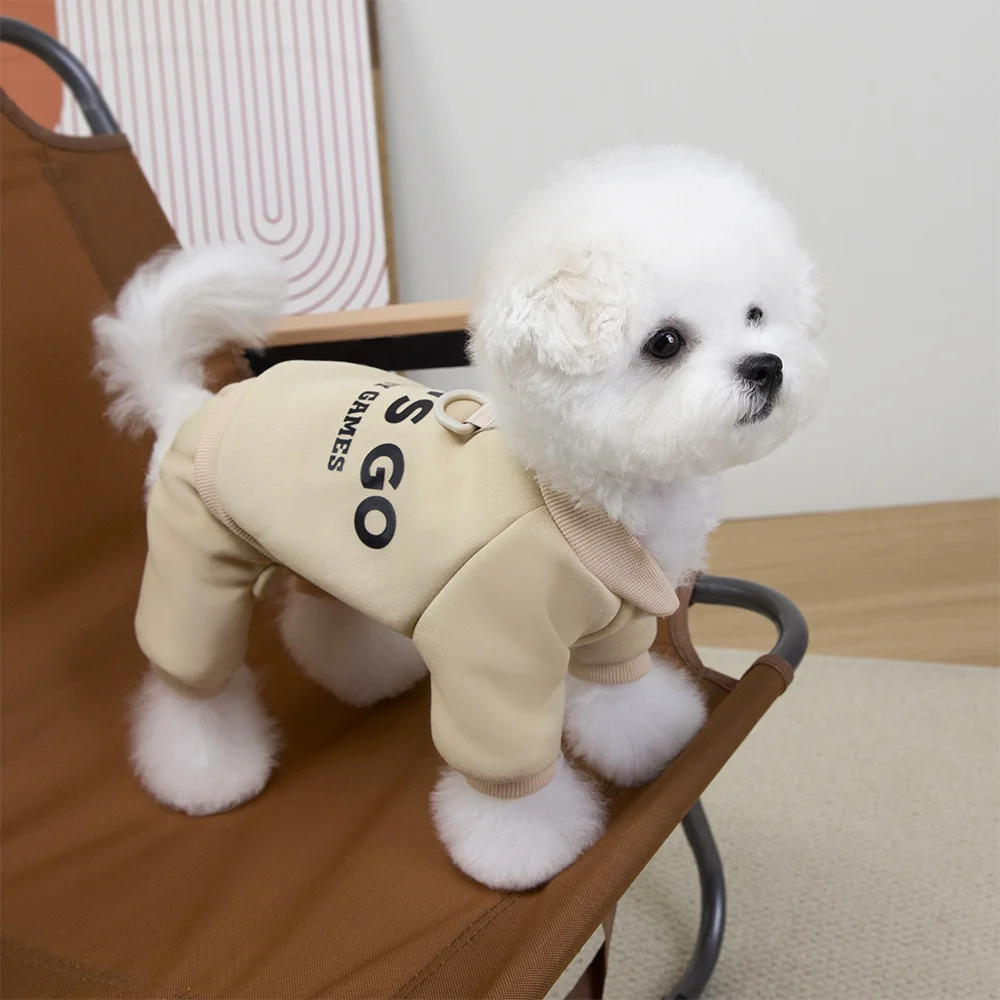 Winter Warm Pet Dog Coat Thicken Soft Dog Hoodies Jumpsuit For Small Medium Dogs Autumn Comfortable Puppy Clothes Pet Supplies