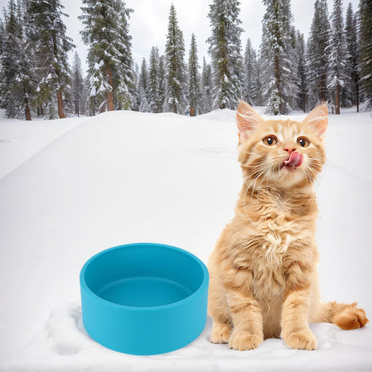 Heated Water Bowl 3.2 L/108 Oz Outdoor Thermal Pet Bowl Outdoor Heated Dog Dish Provides Drinkable Water in Winter for Dog & Cat