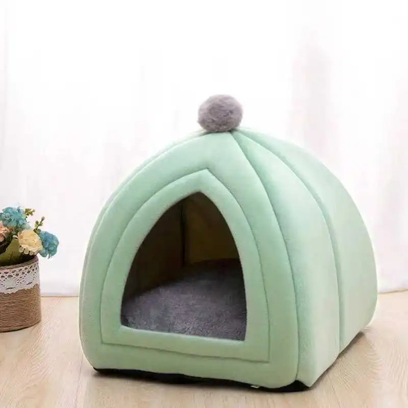 Cat Nest Autumn And Winter Warm Yurt Semi-closed Cute Cat Villa Dog Nest Can Be Opened And Washed Pet Nest