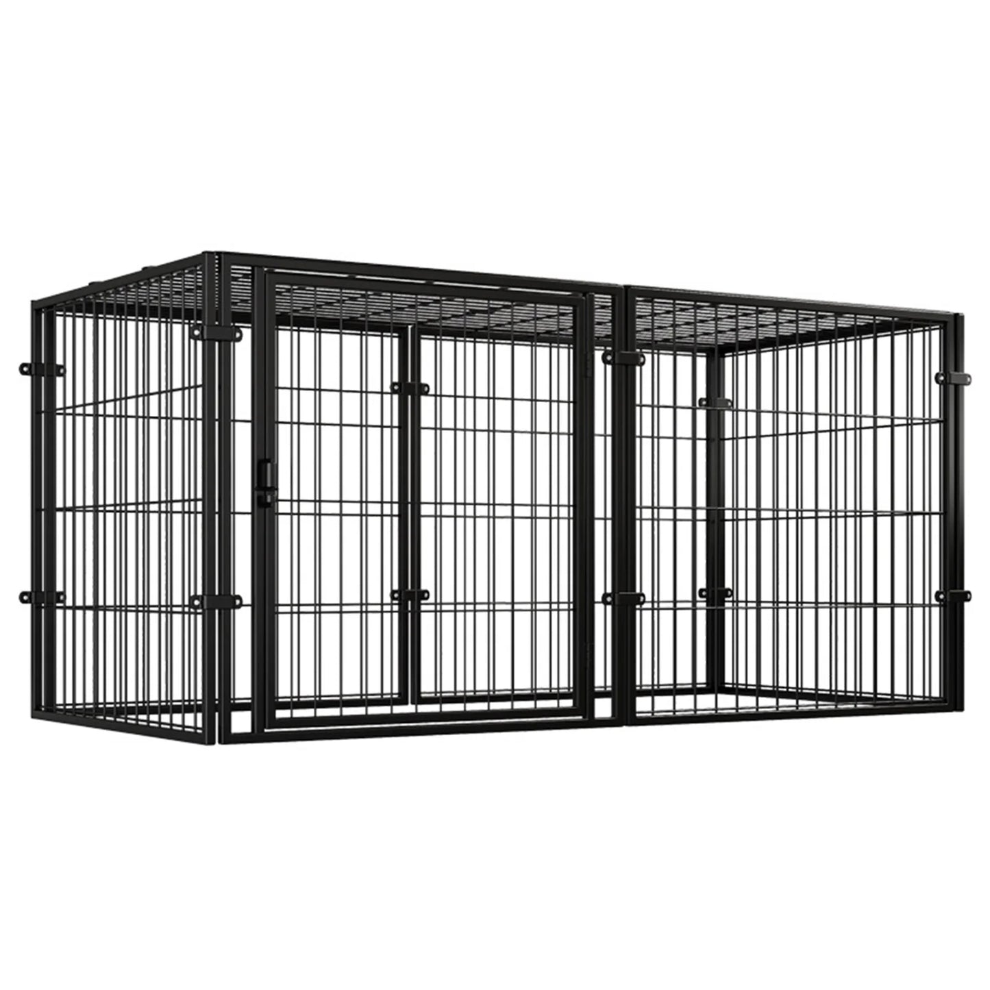 48 Inch Puppy Playpen Easy Assemble Dogs Cage Kennels for Puppy Cat (Black)