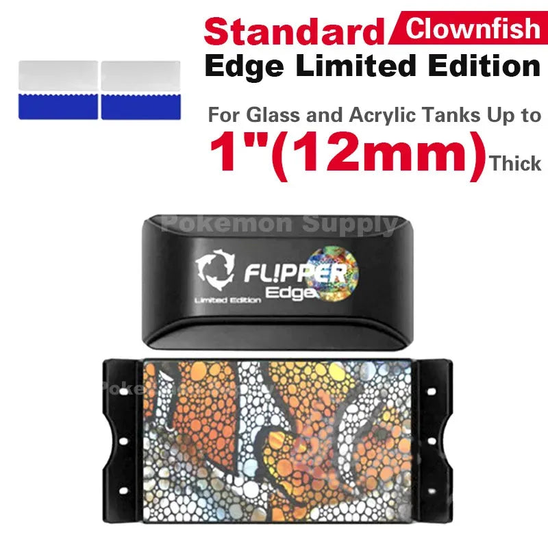 Limited Edition Flipper Edge Max Magnetic Algae Cleaner 2 In 1 Floating No Scratch for Glass Acrylic Fish Tank Marine Aquarium