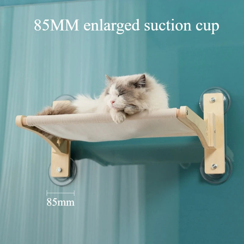 Foldable Wall Cat Hammock Window Bed Suction Cup Cat Hammock Large Space Kitten Nest Climbing Frame Pet Supplies Accessories