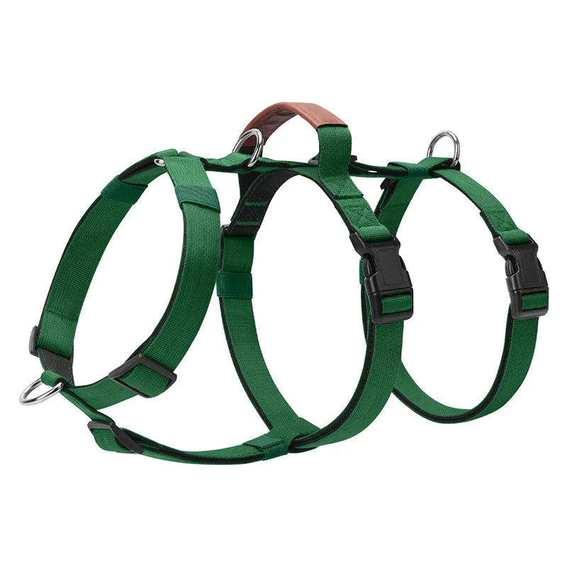 Escape-Proof Nylon Dog Harness with Handle Adjustable No-Pull Pet Harness for Medium Large Dogs Golden Retriever Husky Supplies