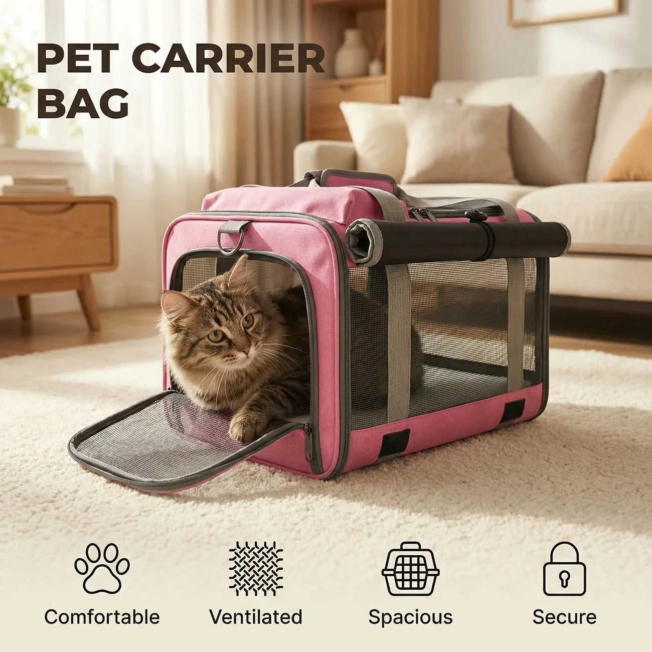 New Pet Carrier for Large and Medium Cats Soft-Sided Pet Carrier for Big Medium Cats and Puppy Dog Carriers Cat Carriers