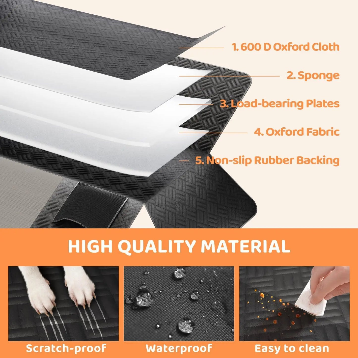 Pet car seat cushion rear seat dog car nest small medium large dog anti dirty car seat cushion isolation car cushion