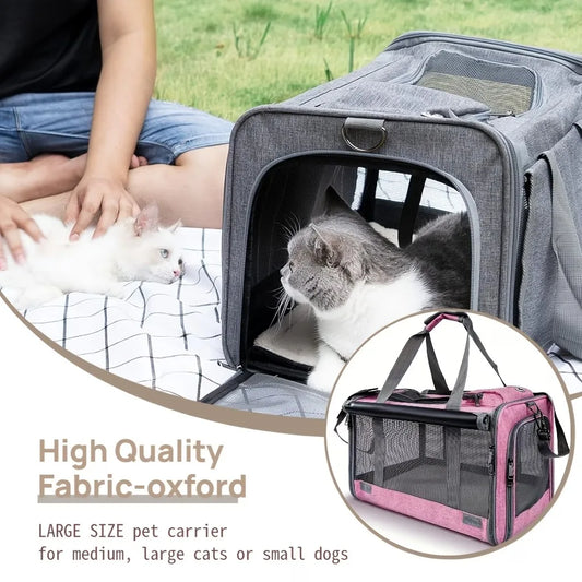 New Pet Carrier for Large and Medium Cats Soft-Sided Pet Carrier for Big Medium Cats and Puppy Dog Carriers Cat Carriers