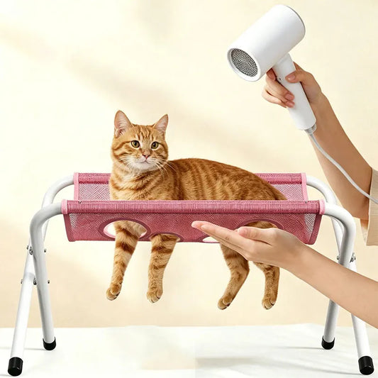 Adjustable Dog Grooming Hammock Foldable Pet Paw Bathing Wash Hammock Pet Bathing Nail Clipping Drying Mesh Support Rack for Pet