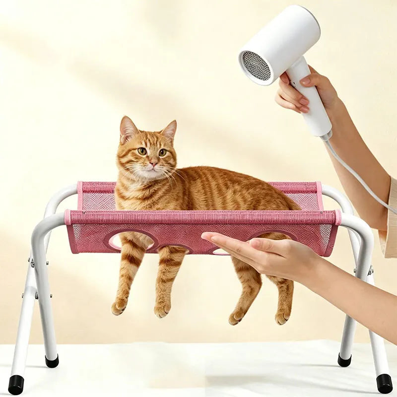 Adjustable Dog Grooming Hammock Foldable Pet Paw Bathing Wash Hammock Pet Bathing Nail Clipping Drying Mesh Support Rack for Pet