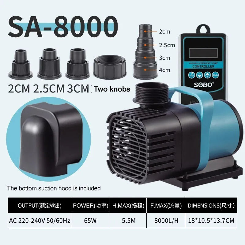 AC220V Ultra-quiet Submersible Pump, Suitable for Fish Tank and Aquarium Filtration, Oxygenation and Circulation Water Pump