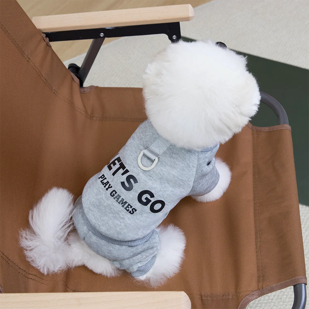Winter Warm Pet Dog Coat Thicken Soft Dog Hoodies Jumpsuit For Small Medium Dogs Autumn Comfortable Puppy Clothes Pet Supplies
