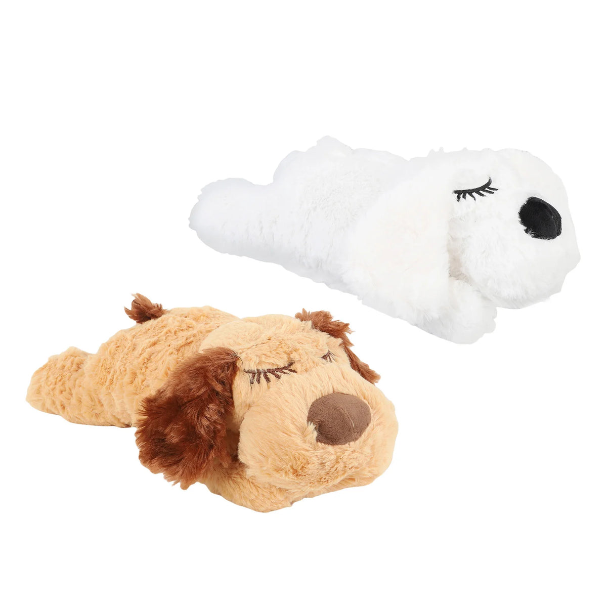 Heartbeat Puppy Toys Interactive Stuffed Animal Heartbeat Plush Toy for Pet Behavioral Sleep Calming Aid