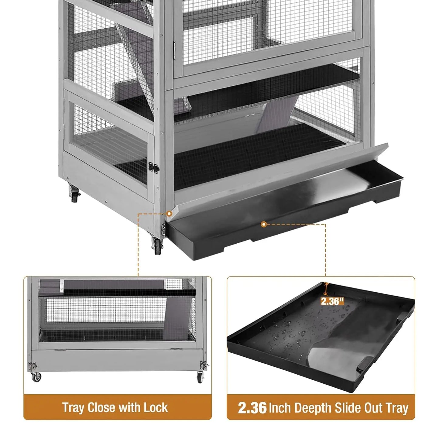 Ferret Cage Chinchilla House Large 4 Levels Critter Nation Cage Perfect for Ferret,Chinchilla, Rat, Squirrel,, Customized