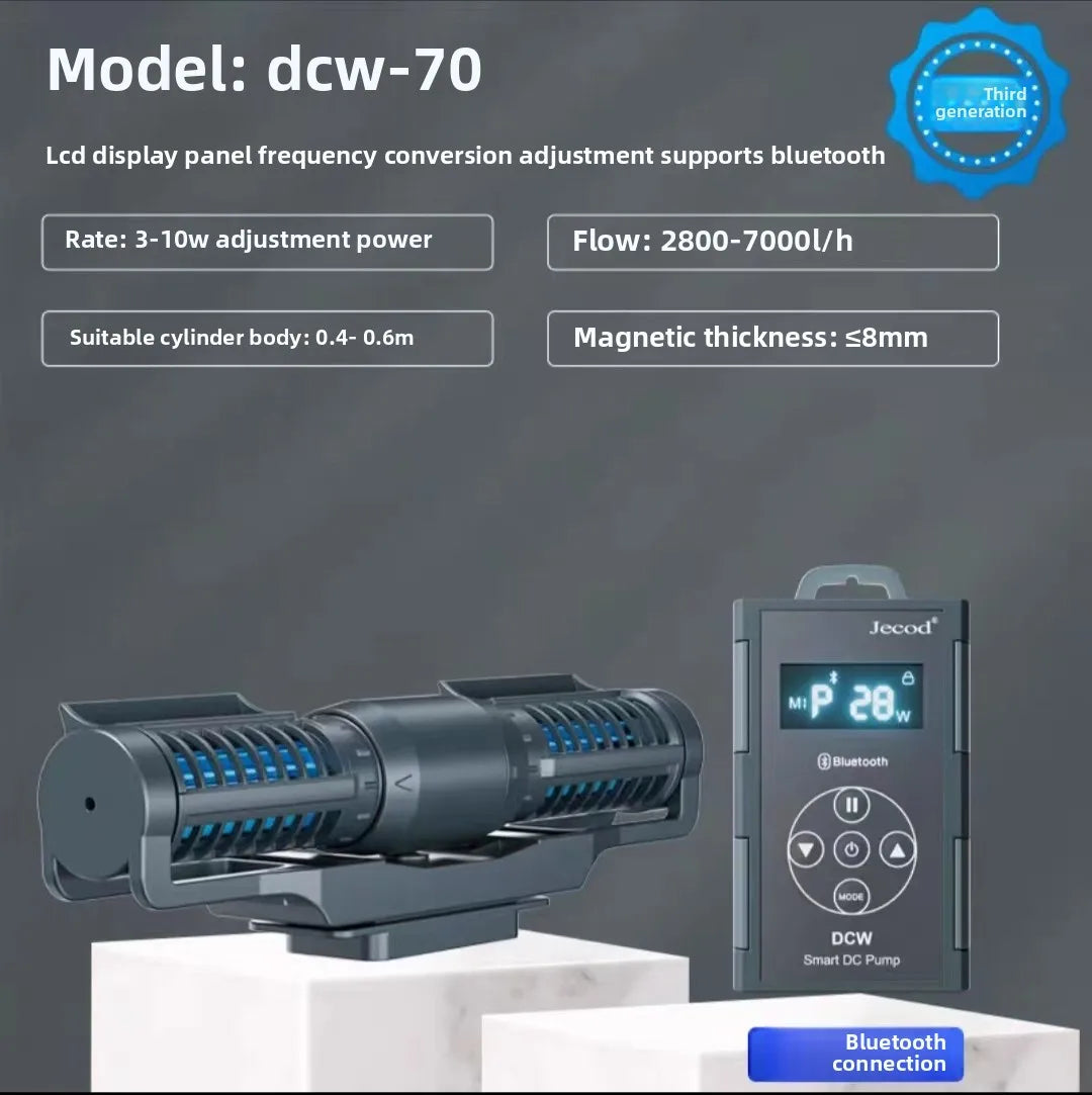 Jebao Jecod New Fish Tank Circulation Pump Wave Making Pump Silent Frequency Converter Bottom Blowing Surfing DCW Bluetooth