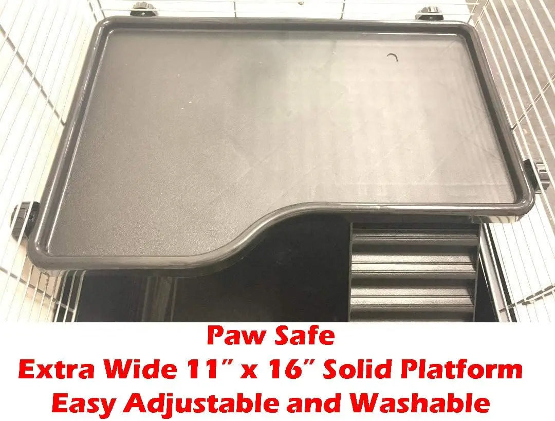 My First Home Large Two-Level Universal Habitat Narrow 3/8-inch Bar Spacing for Exotics Pet Guinea Pig Hedgehog Hamster Gerbil R