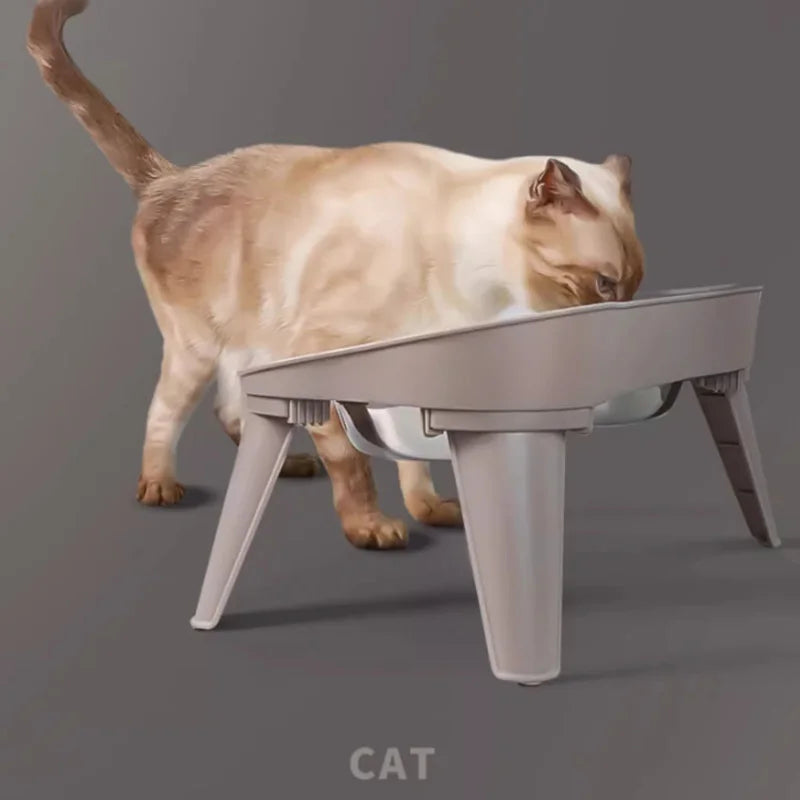 Stainless Steel Pet Bowl Dual Use Food And Water Dish for Dogs And Cats Dog Bowl with Cat Bowl Features Pet Supplies