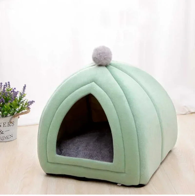 Cat Nest Autumn And Winter Warm Yurt Semi-closed Cute Cat Villa Dog Nest Can Be Opened And Washed Pet Nest