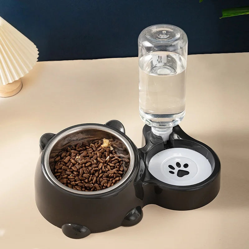 Cat Bowl 2-in-1 Drinking Water Dog Food Pot Water Bowl Rice Pot Pet Supplies Cat Bowl Pet Drinking Water Feeding Integration