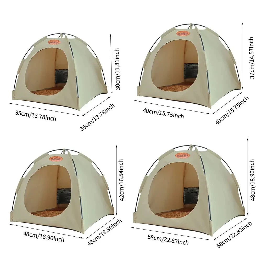Outdoor Stray Cat House Folding Without Installation Pet Tent Bed Portable for Travel Cool Summer Kitty Puppy Bed Pet Supplies