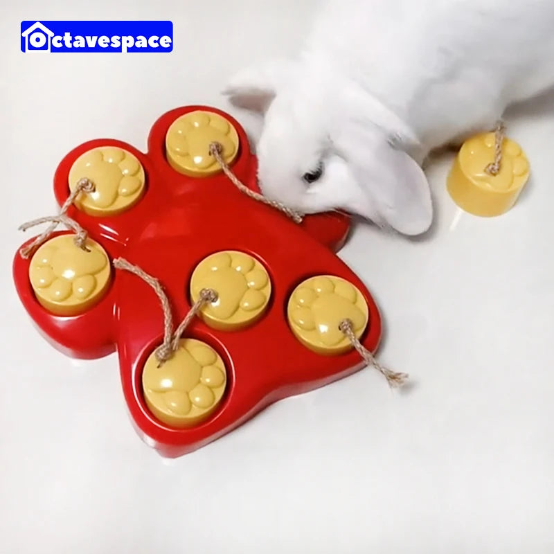 Rabbit Educational Interactive Toys Bunny Food Bowl Bunny Treasure Hunt Footprint Toys Pet Supplies Dog Anti-Choke Slow Food Box