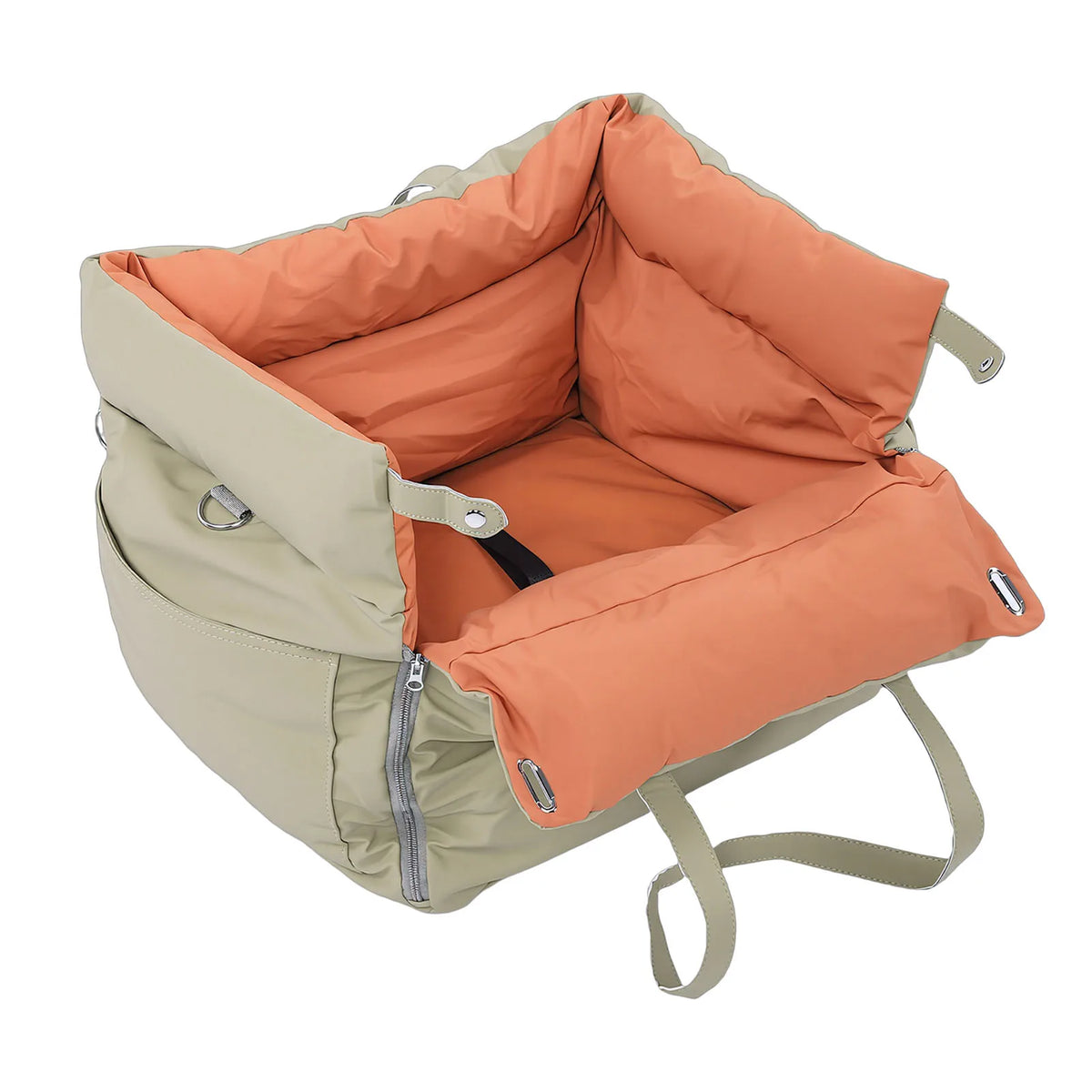 Puppy Car Seat Pet Travel Bed Portable Travel Outdoor Detachable Washable Pet Car Seat with Harness for Dogs Cats