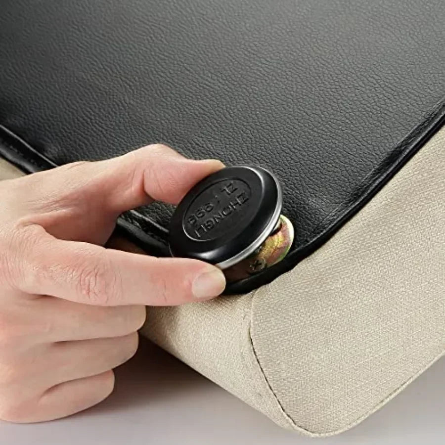 Pet Stairs for Dogs up to 150 lbs, Imitation Linen Faux Leather, Light Beige, Waterproof Scratch Resistant with High-Density Fo
