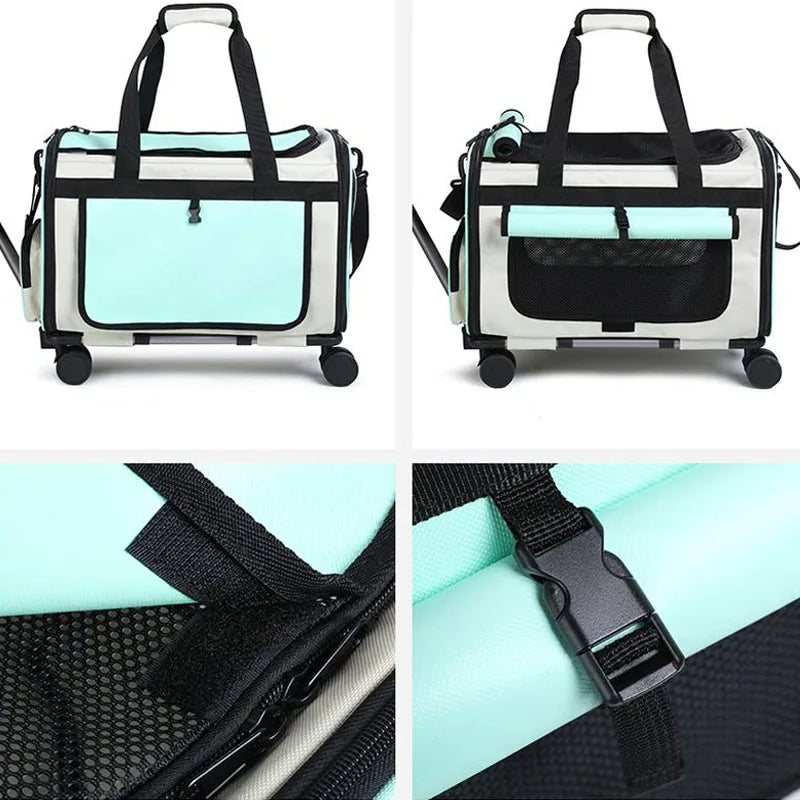 Pet Trolley Cat Bag Extra Large Portable Case Detachable Dog Trolley Case Large Foldable Pet Bag Cat Travel Carrier Bag