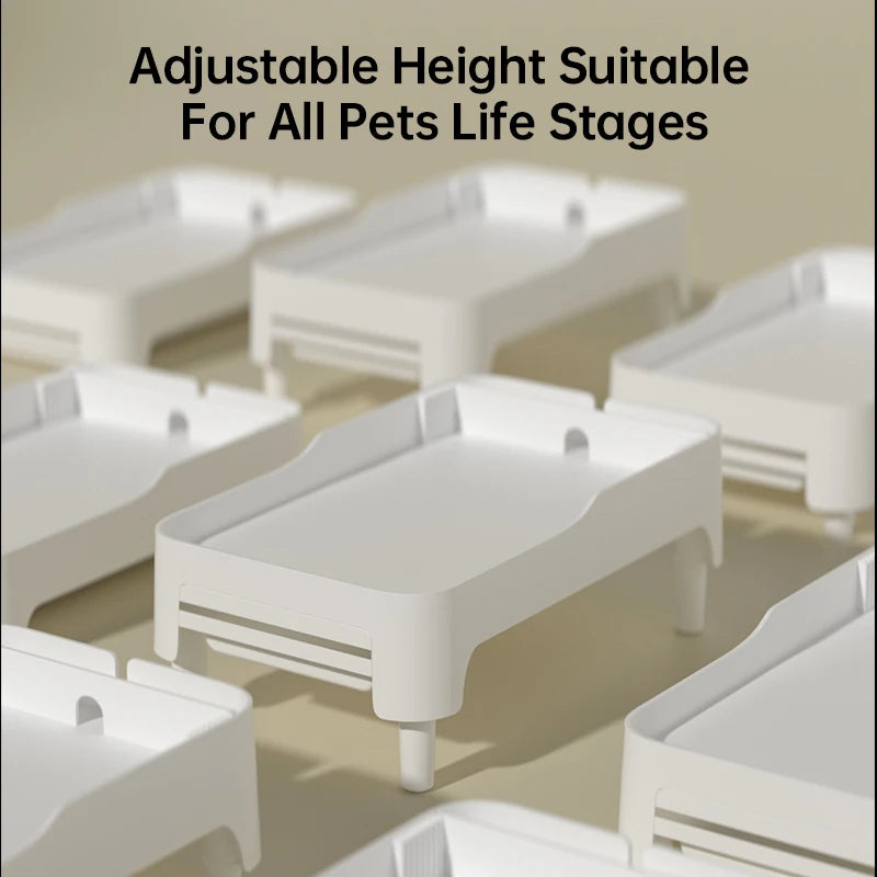 ROJECO Elevated Holder For Automatic Pet Feeders Adjustable Height Suitable For Pets Cat Dog Feeder Bowl Accessories