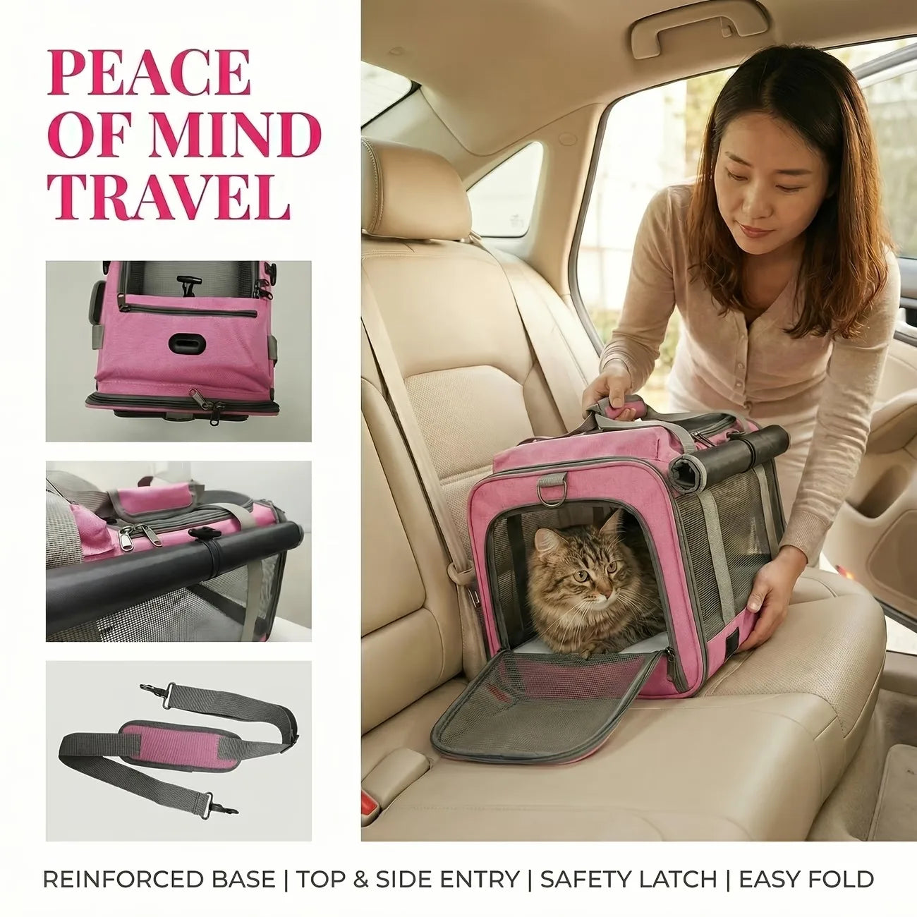 New Pet Carrier for Large and Medium Cats Soft-Sided Pet Carrier for Big Medium Cats and Puppy Dog Carriers Cat Carriers