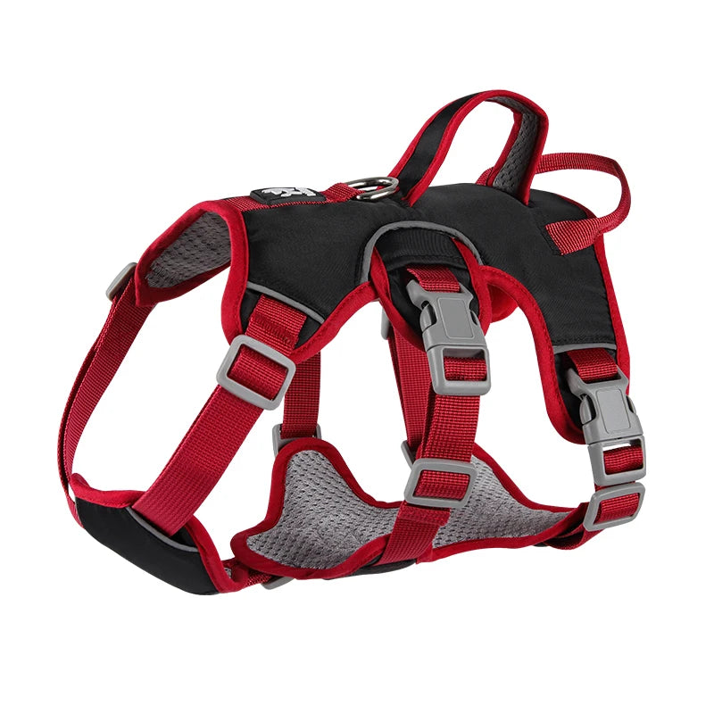 No-tension dog harness for outdoor walking, breathable, reflective, adjustable small dog harness, French bulldog pet supplies