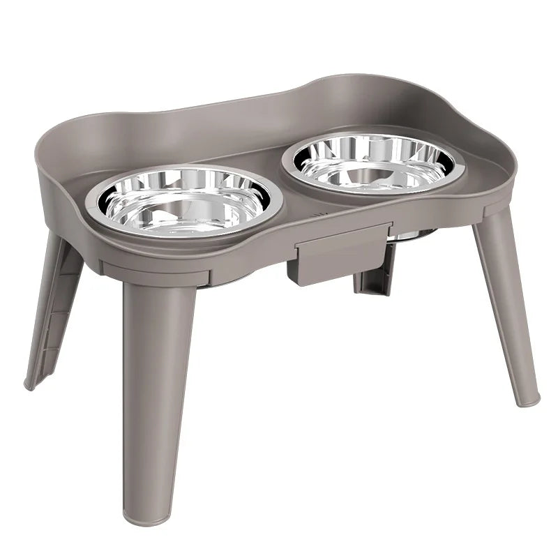 Stainless Steel Pet Bowl Dual Use Food And Water Dish for Dogs And Cats Dog Bowl with Cat Bowl Features Pet Supplies