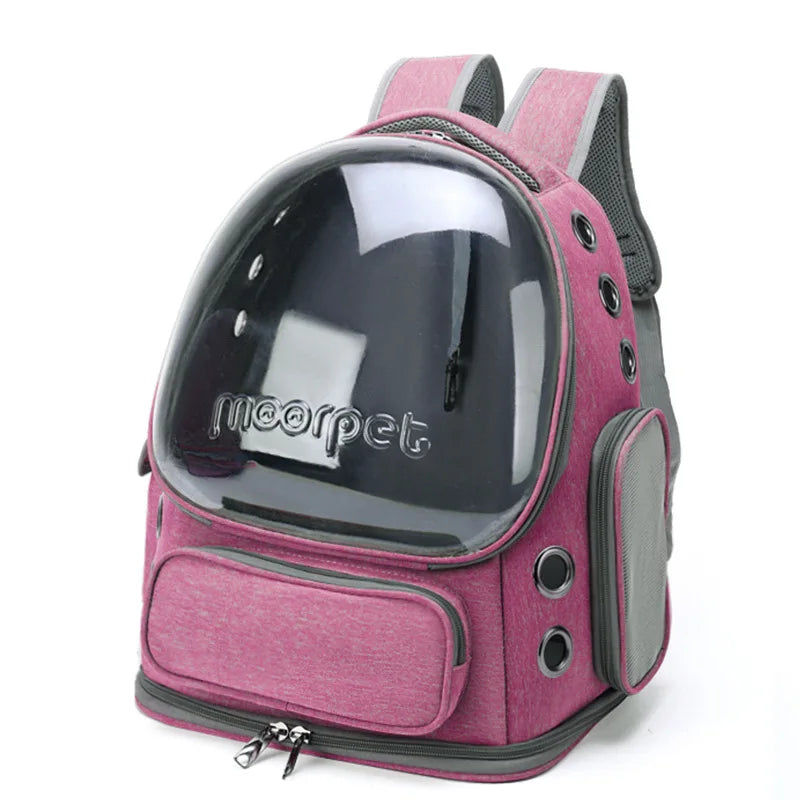 Pet Cat Carrier Bag Outdoor Travel Backpack for Cats Small Dogs Ventilation Breathable Cat Carrying Bag Pet Supplies Transparent