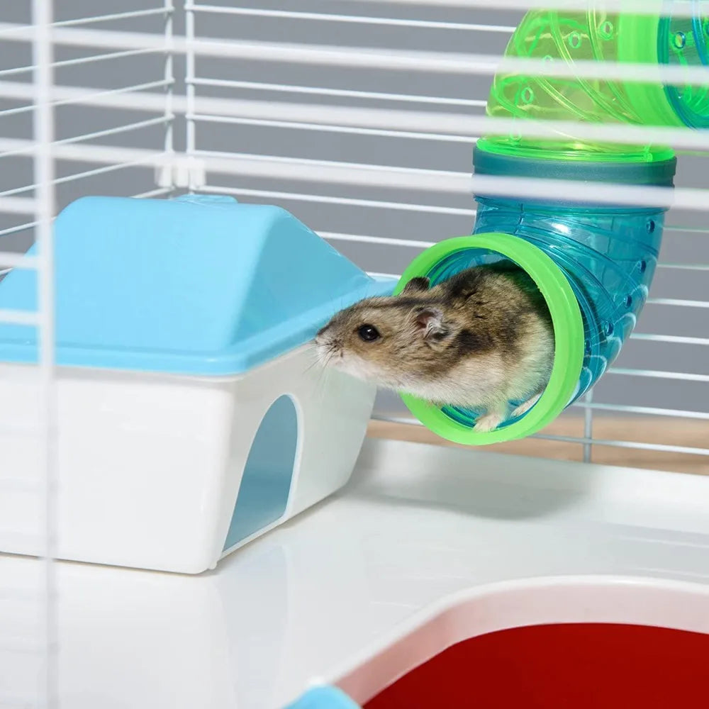 23" Multi-Tier Hamster Palace, 5 Levels, Easy Setup, Complete Accessories, Expandable Habitat