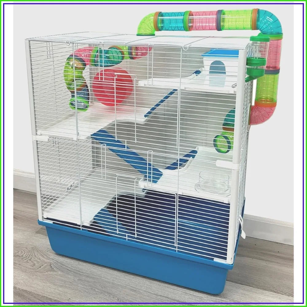 23" Multi-Tier Hamster Palace, 5 Levels, Easy Setup, Complete Accessories, Expandable Habitat