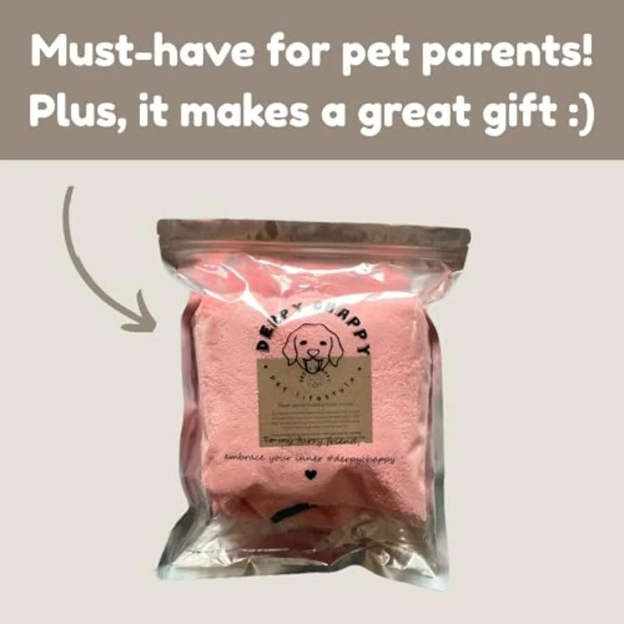 Preiu Dog Towe Robe and Dog Bathrobe for Drying Dog ade in Korea uper Aborbent Quick and Adjutabe icrofiber Bath Towe for Cat a